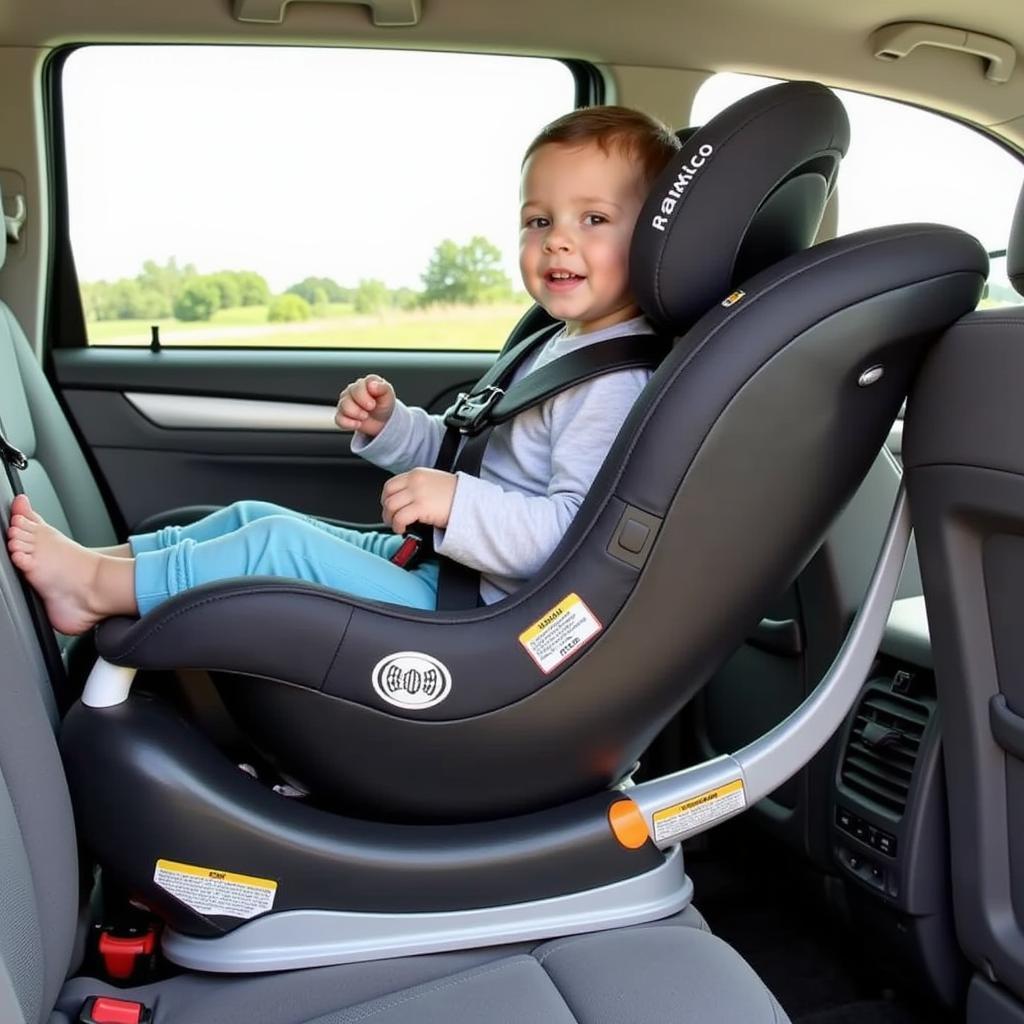 Maxi-Cosi Emme 360 car seat used for a rear-facing infant