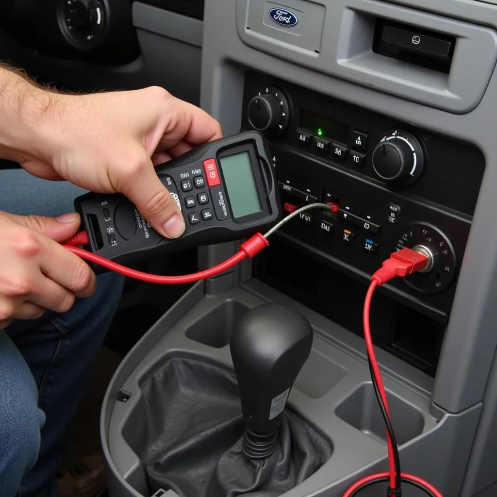 Mechanic Inspecting OBD II Port