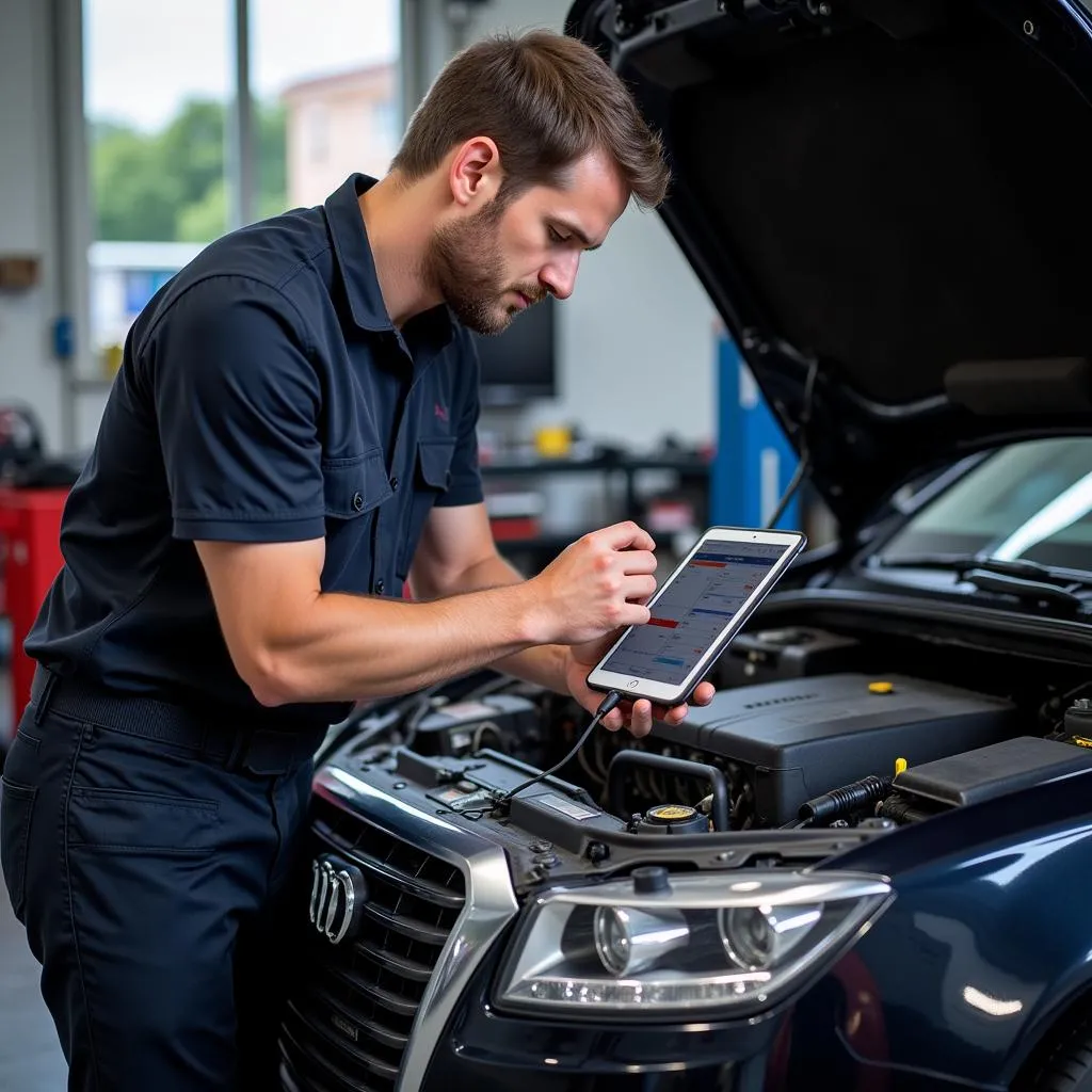 Mechanic using FT232R OBD interface