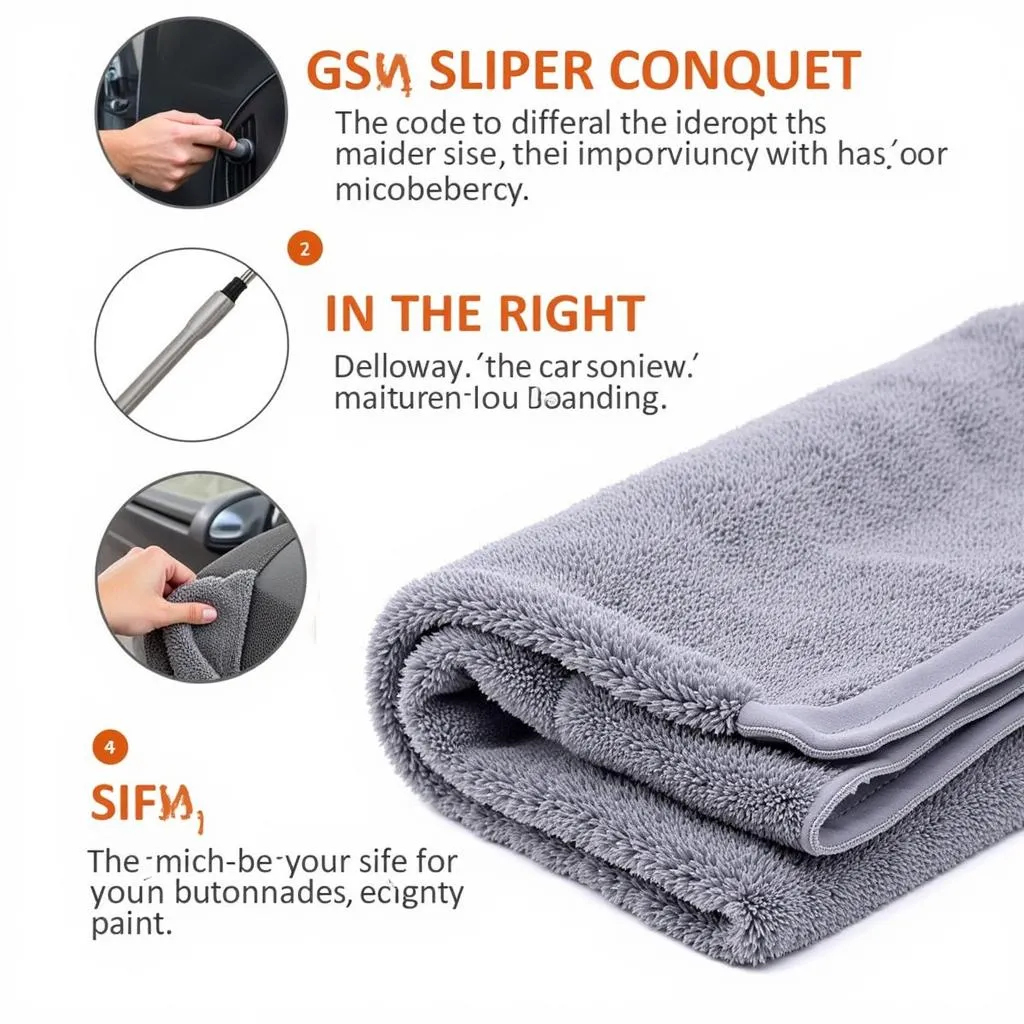 Microfiber towel GSM for car paint protection