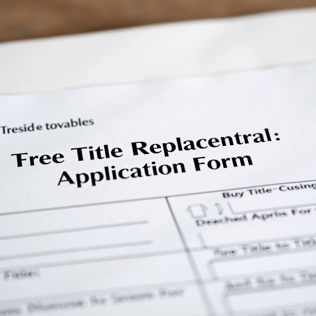 Mississippi Title Replacement Application