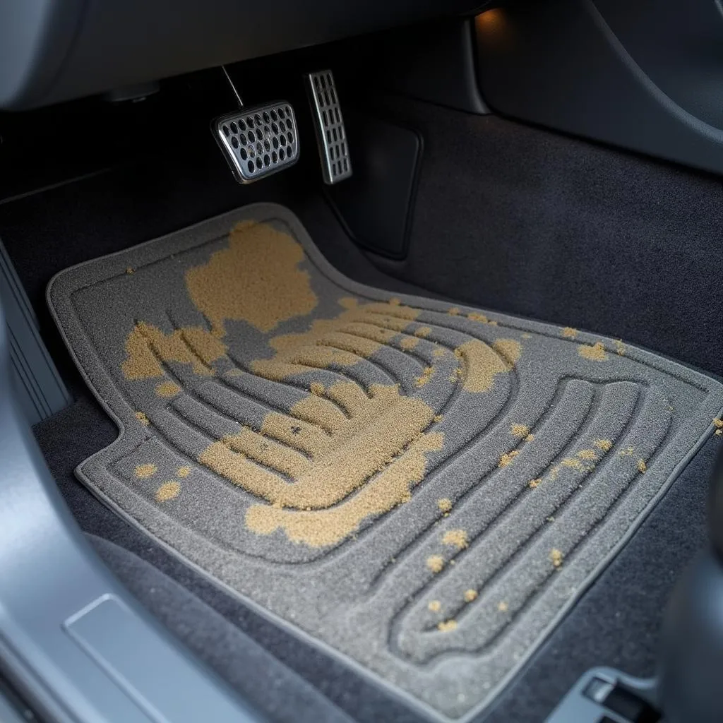 Mold growth under car floor mat