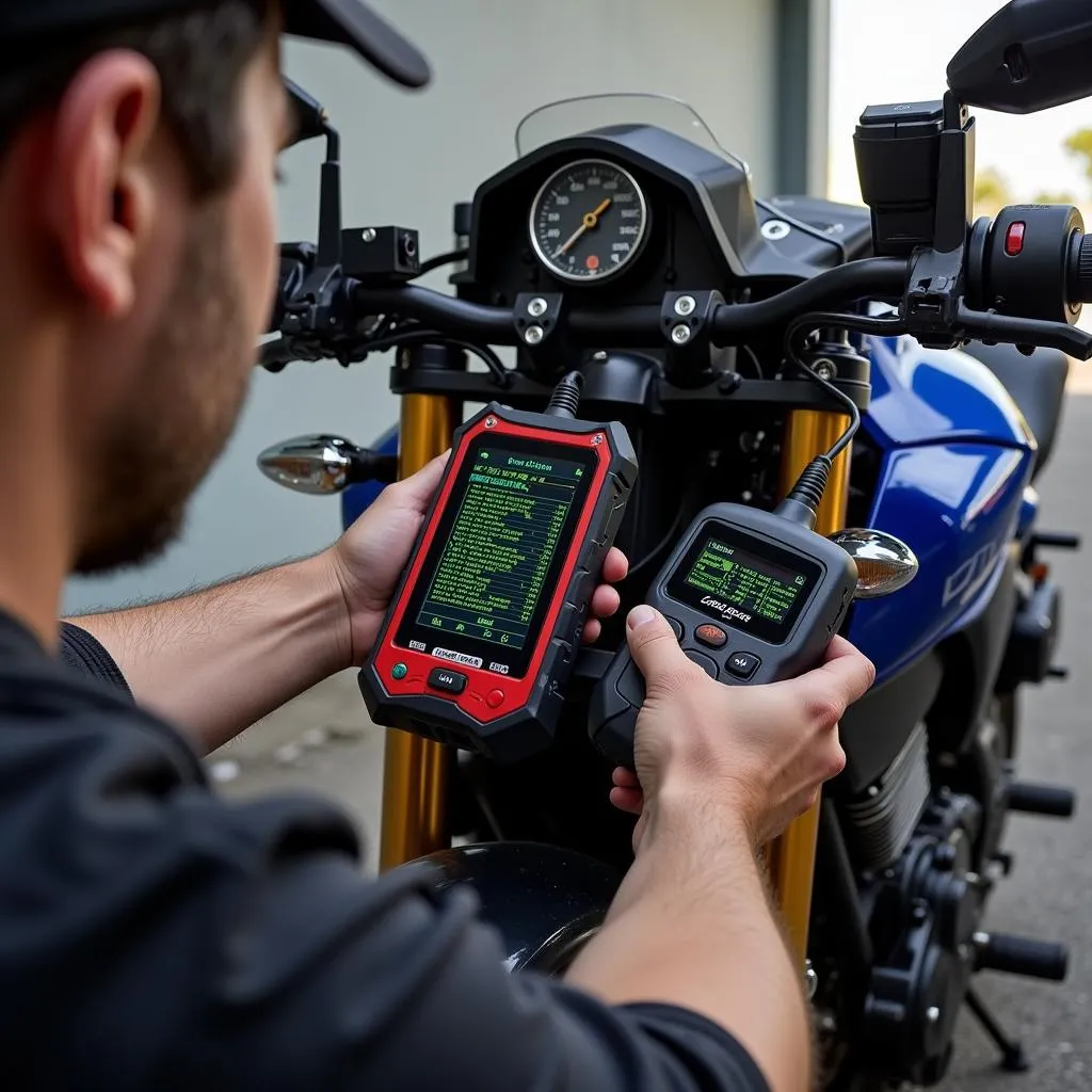 Motorcycle OBD Scanner Use