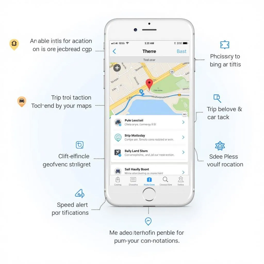 OBD car tracker app interface