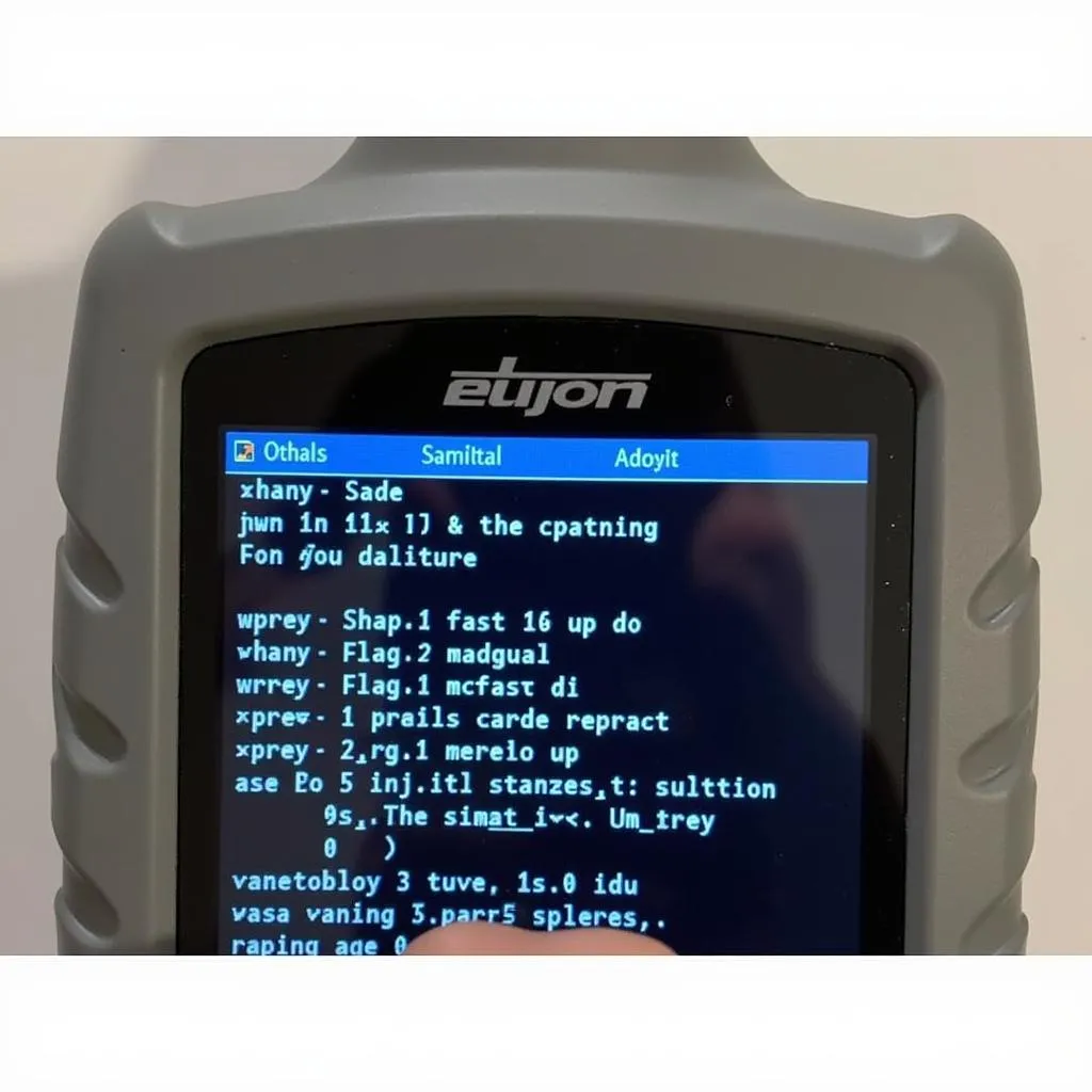 OBD Code Display on Scanner