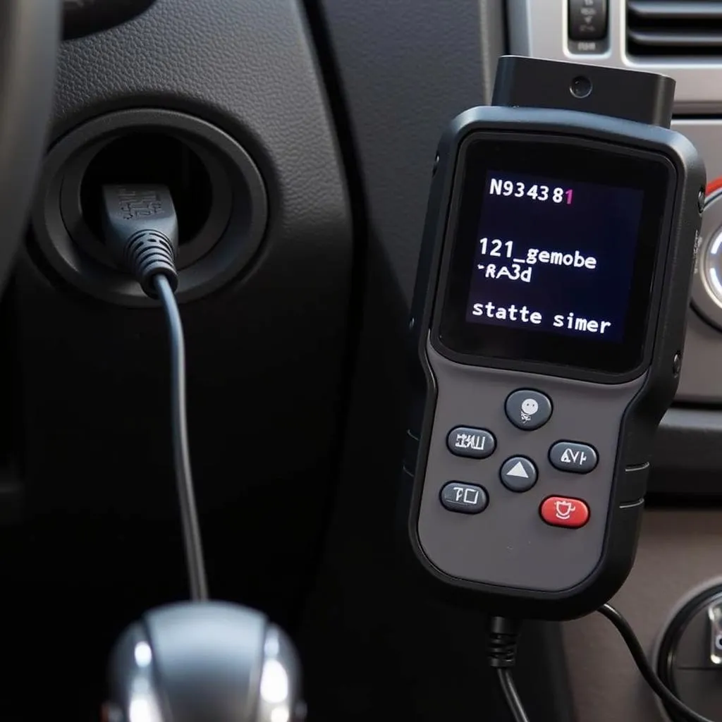 OBD II Scanner Displaying Codes