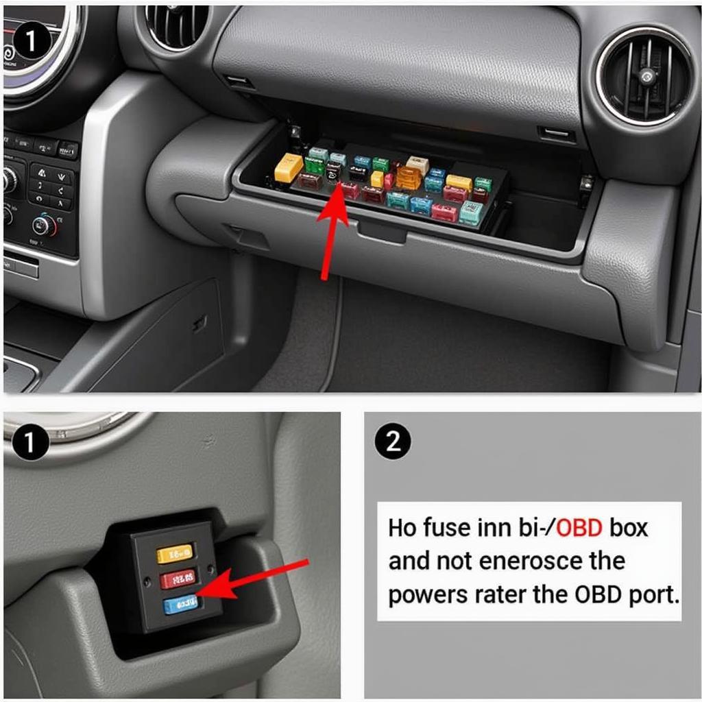 Fuse box location for the OBD port on a 2007 Mini