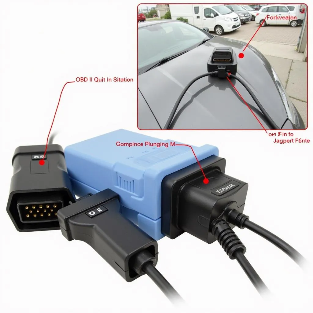 OBD Reader Connected to a Jaguar XK8