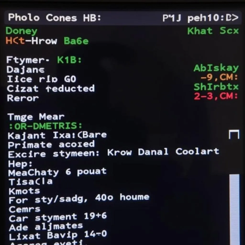 OBD Scanner Displaying Data