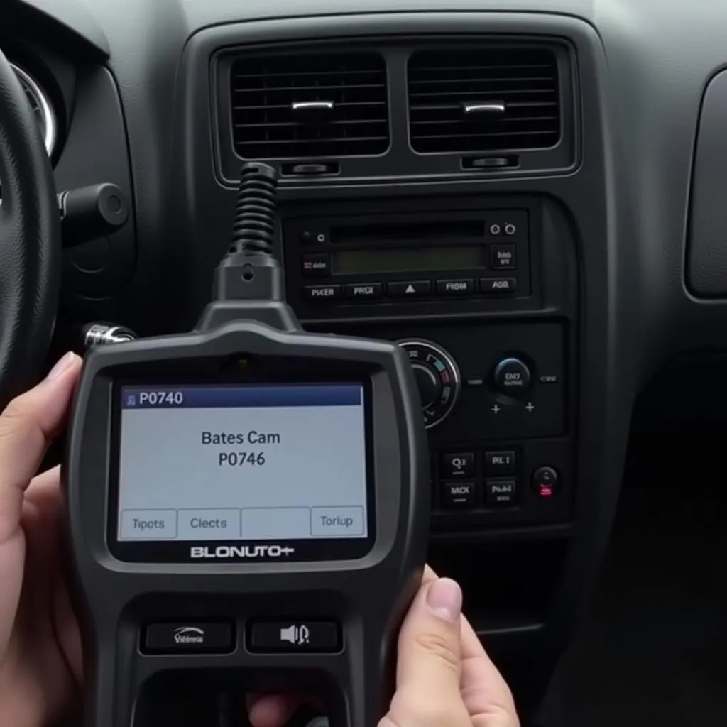 OBD Scanner Connected to Dodge Caravan