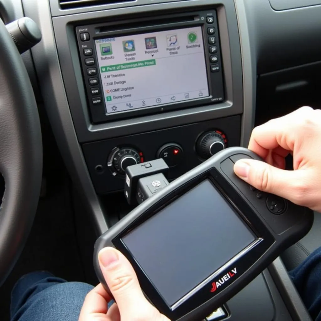 OBD Scanner Connected to a 2003 Mitsubishi Eclipse