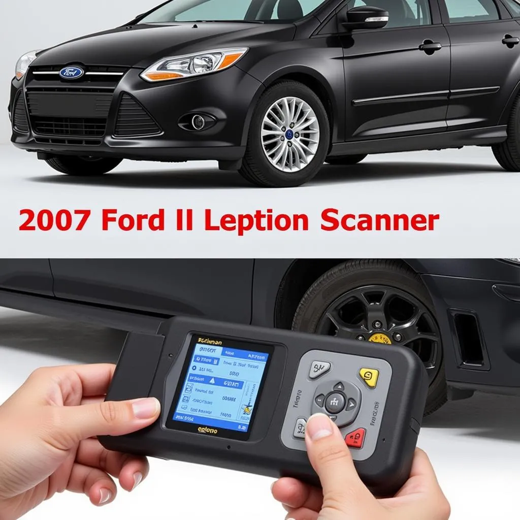 OBD Scanner Connected to a 2007 Ford Focus