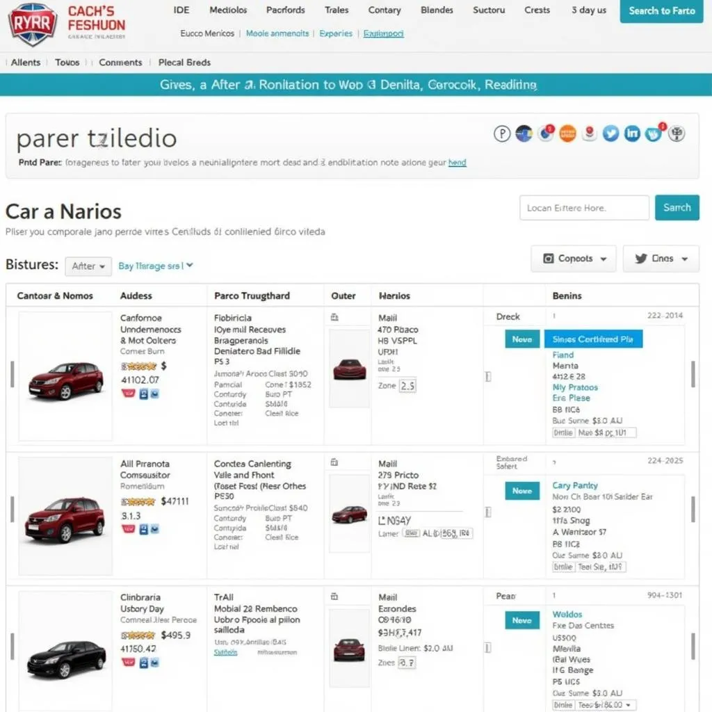 Screenshot of an online car marketplace specific to El Salvador