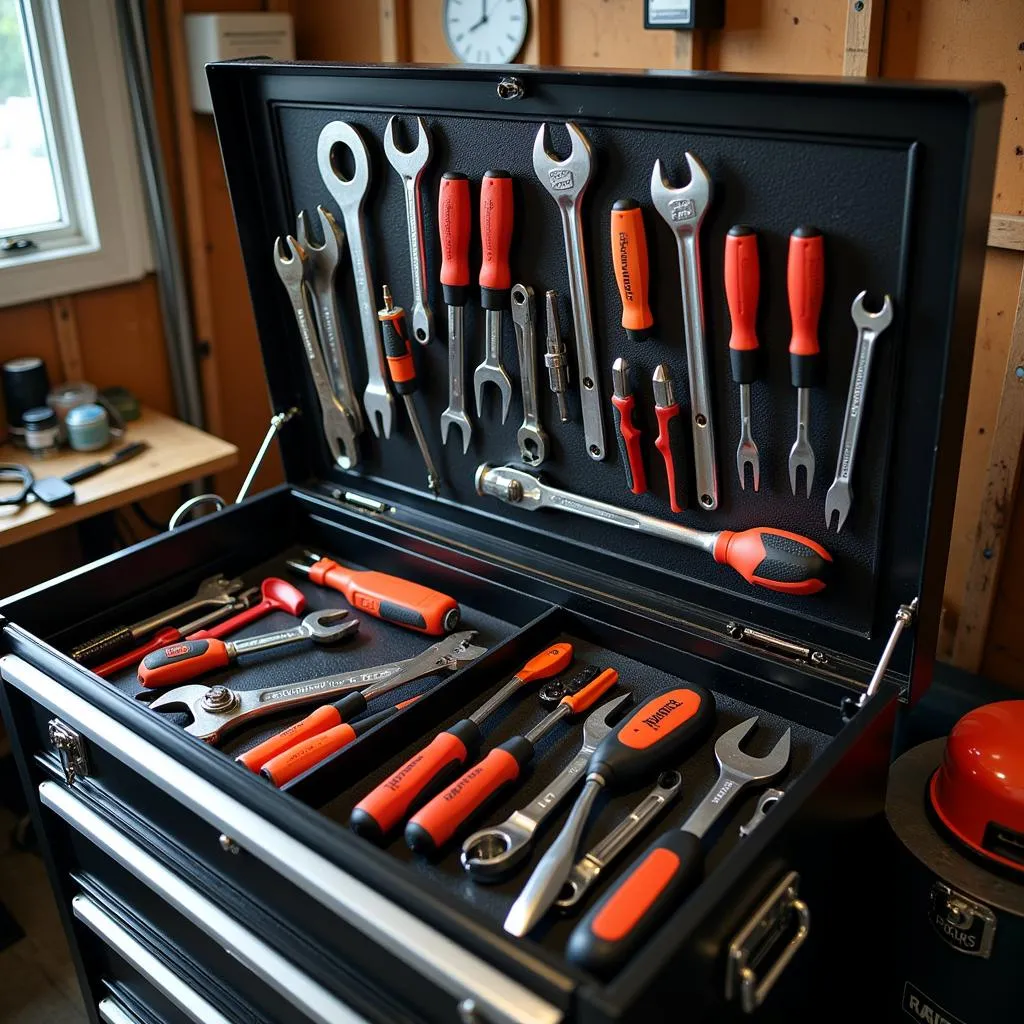 Organized Tool Chest in a Garage