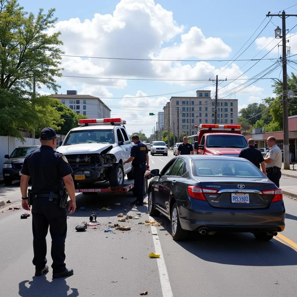 Aftermath of a car crash in Panama City