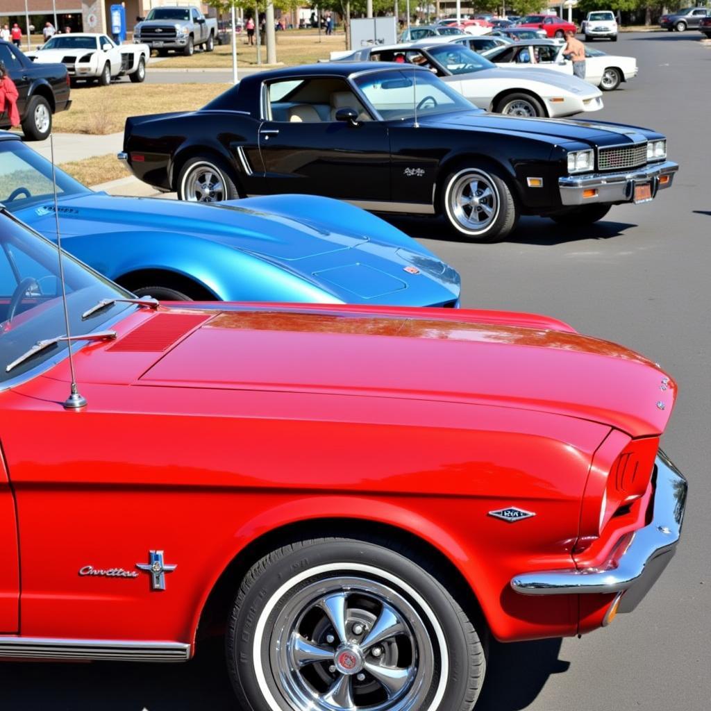 Classic cars on display at the City of Pittsburg Car Show