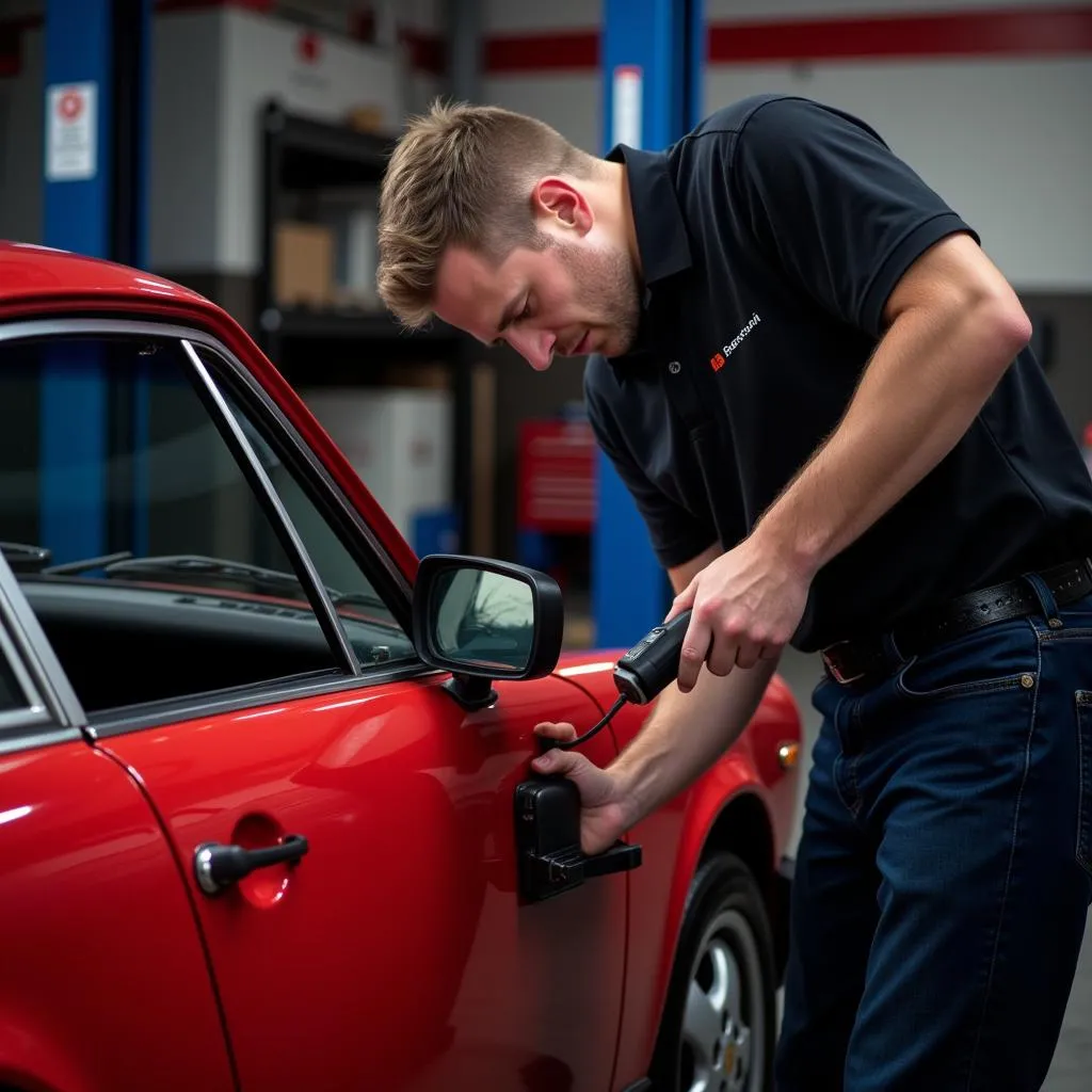 Porsche Mechanic Diagnosing a 1989 Porsche 911 Carrera 3.2L