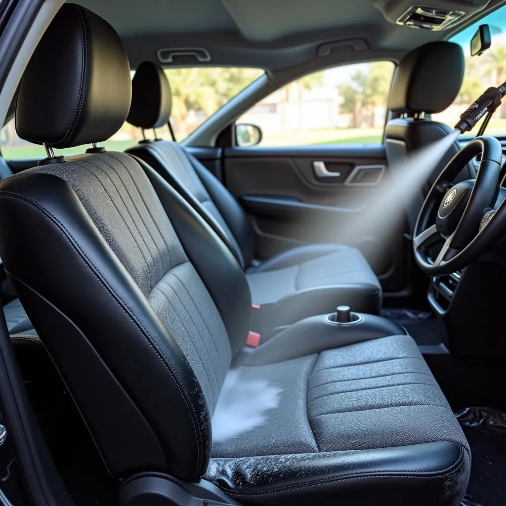 Power washing car seats