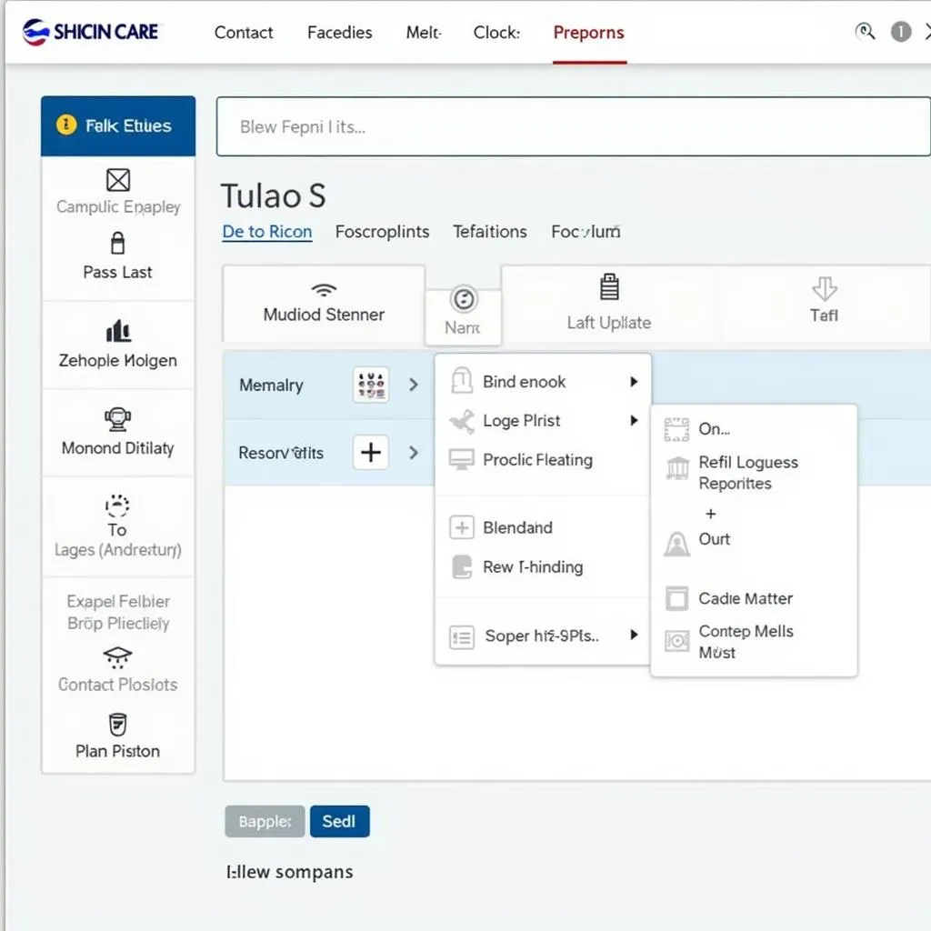 Sheldon Vision Care Software Interface