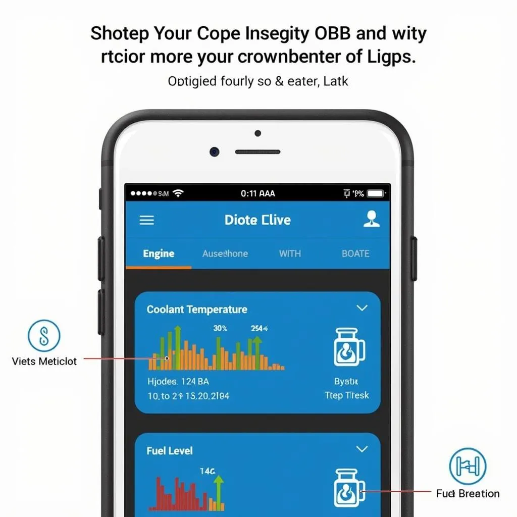 OBD App Interface on Smartphone