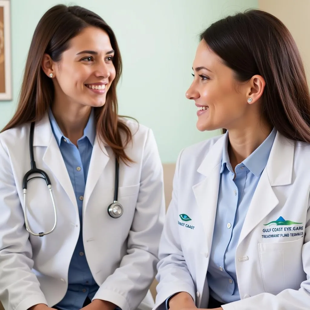 A Patient and Eye Doctor Discussing a Treatment Plan