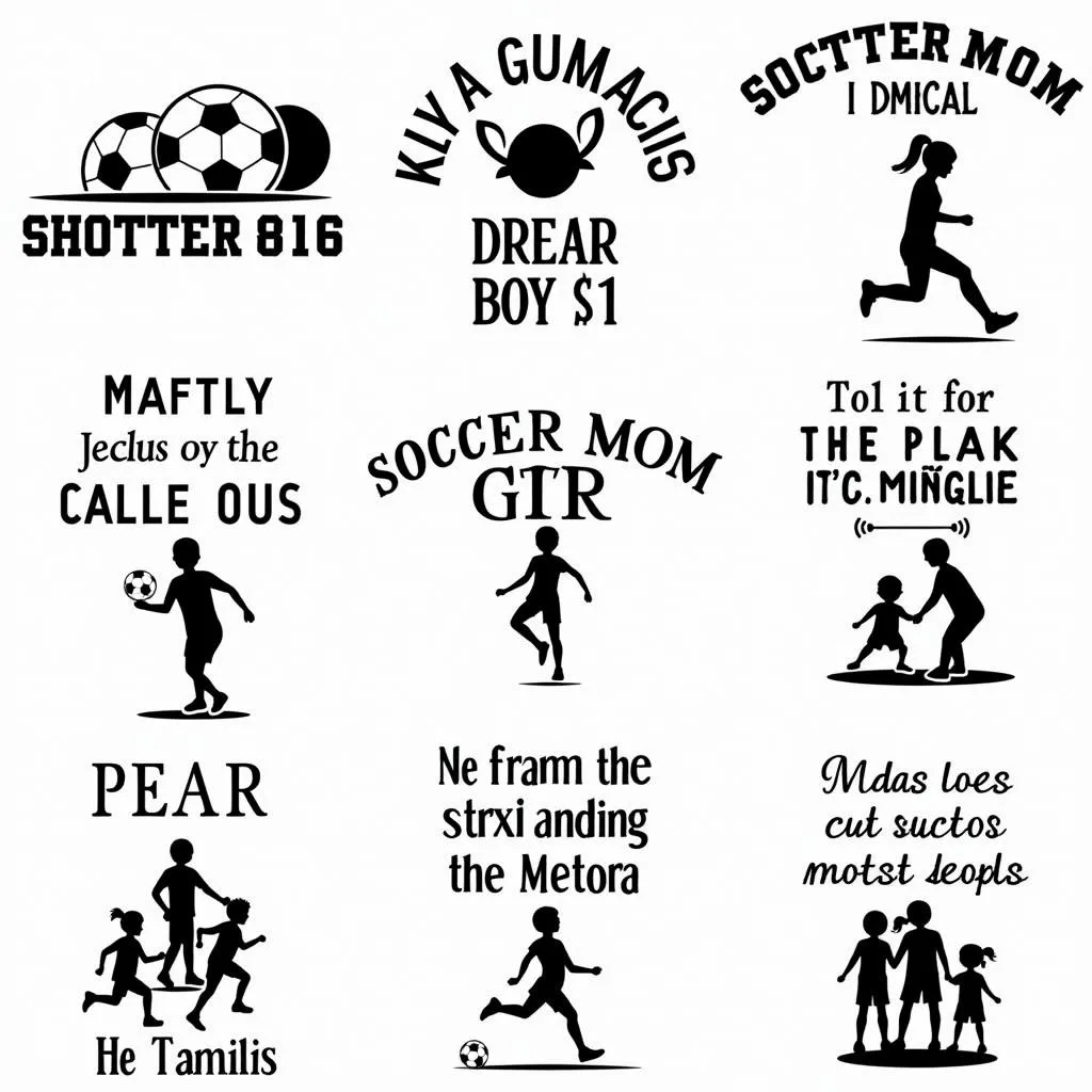 Assortment of Soccer Mom Car Decals