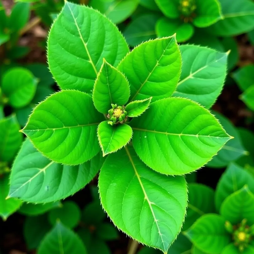 Healthy Stephania Erecta Leaves