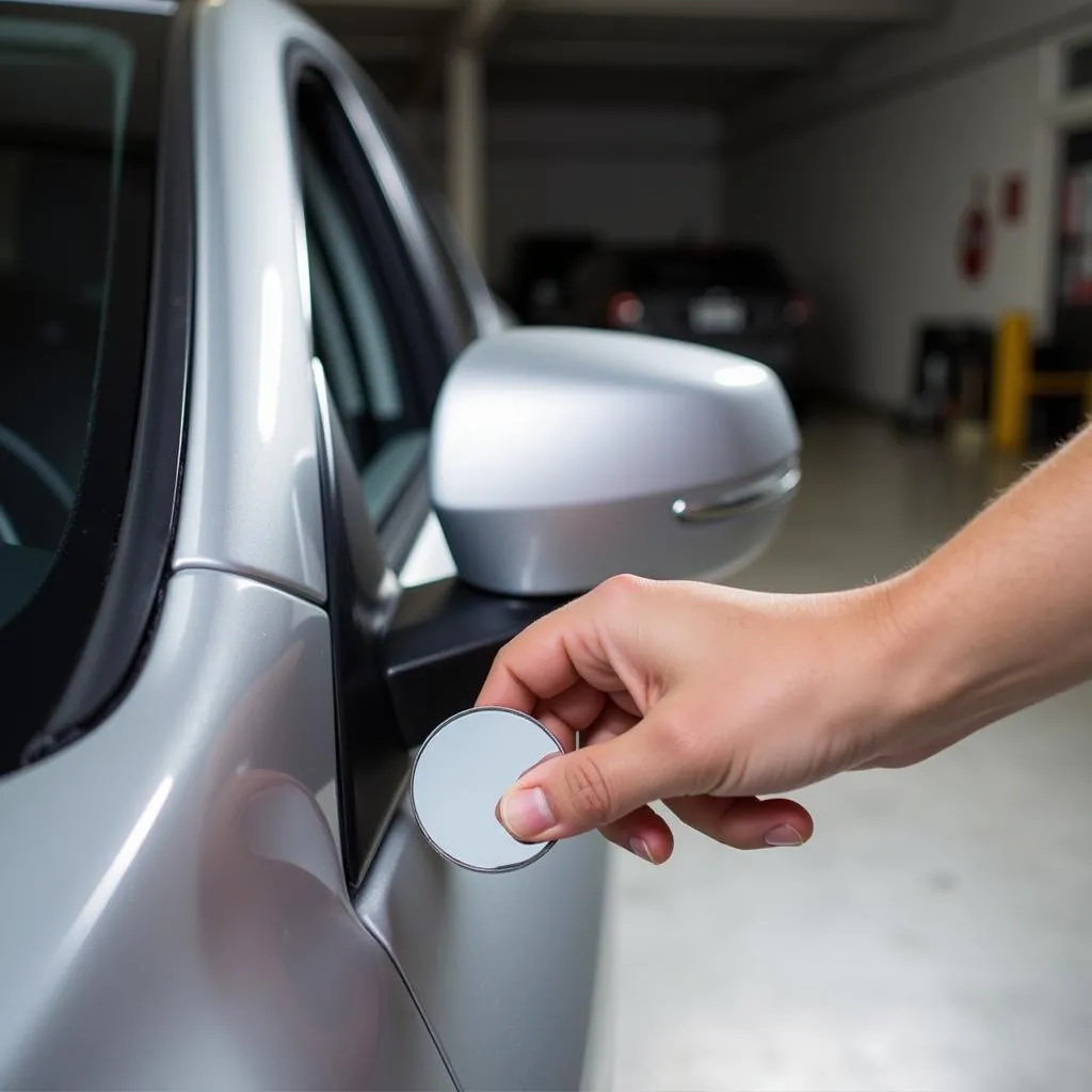 Installing a Stick-On Blind Spot Mirror