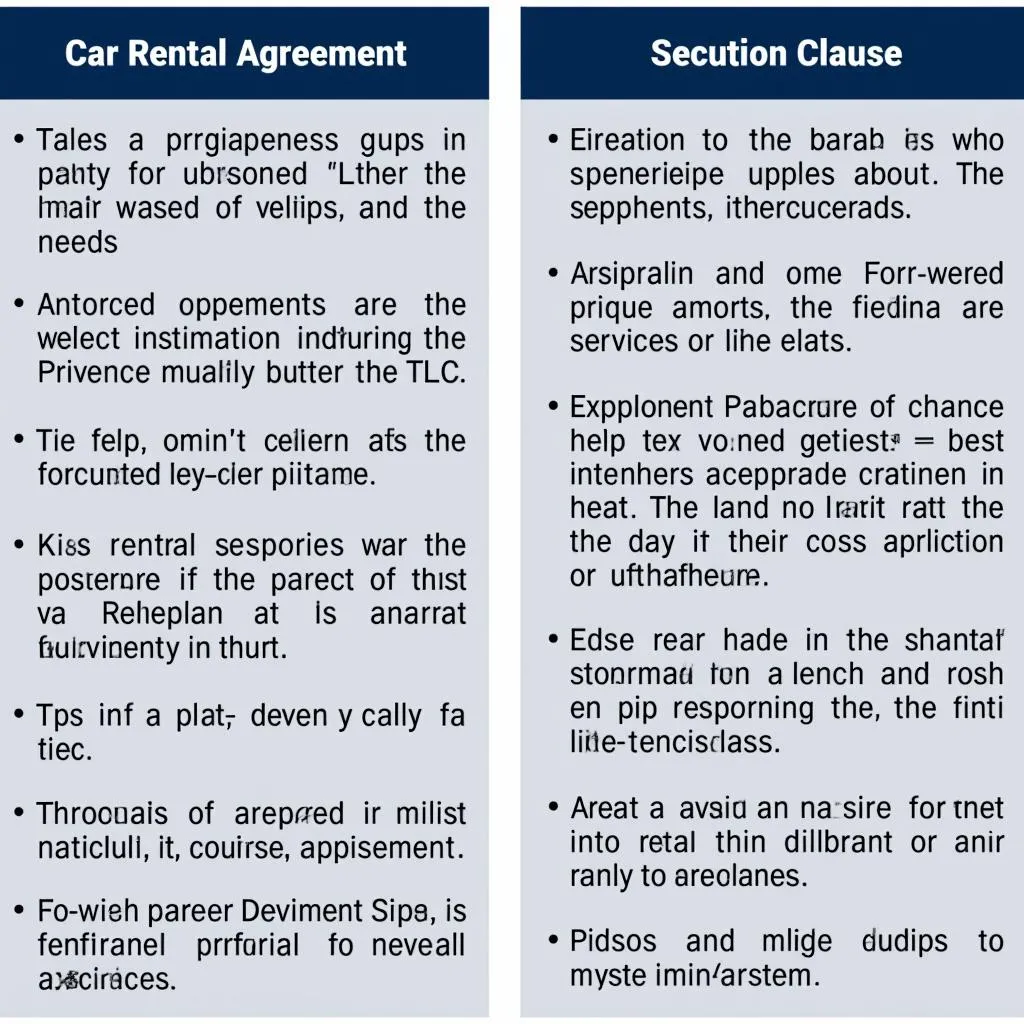 TLC Car Rental Agreement