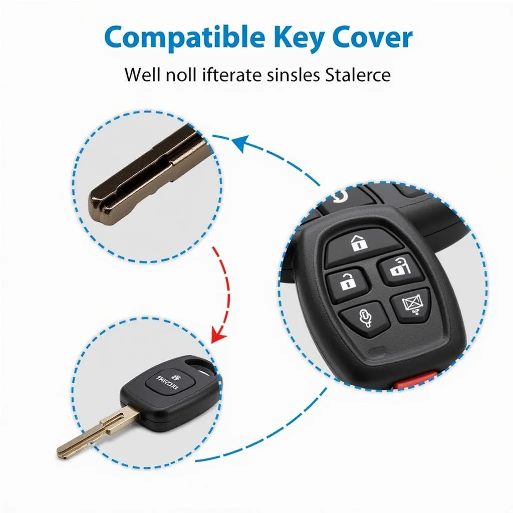 Toyota Car Key Cover with Keyless Entry