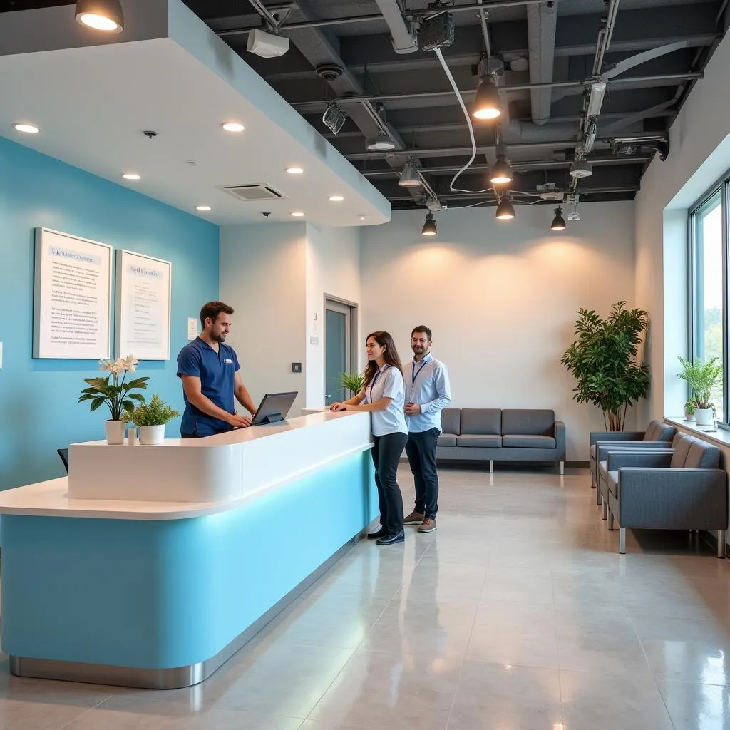 Modern Urgent Care Center Reception Desk