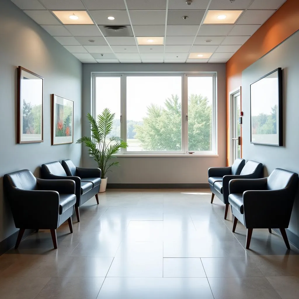 Modern urgent care waiting area