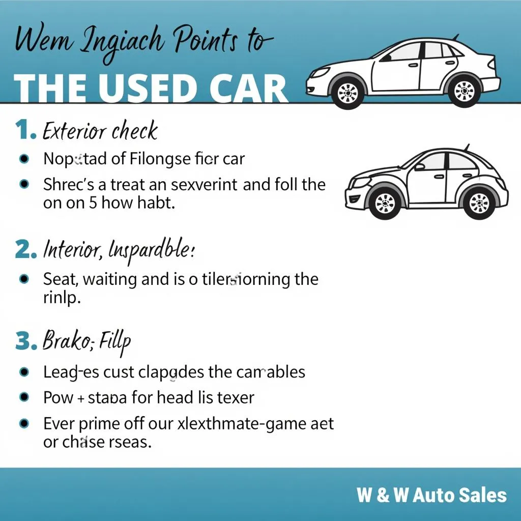 Checklist for Used Car Inspection