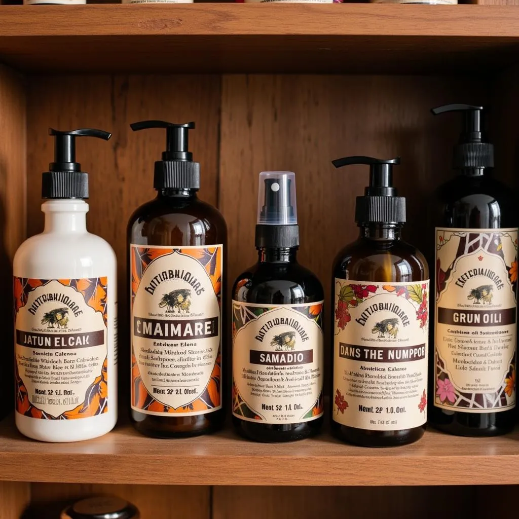 Native American Hair Care Product Display