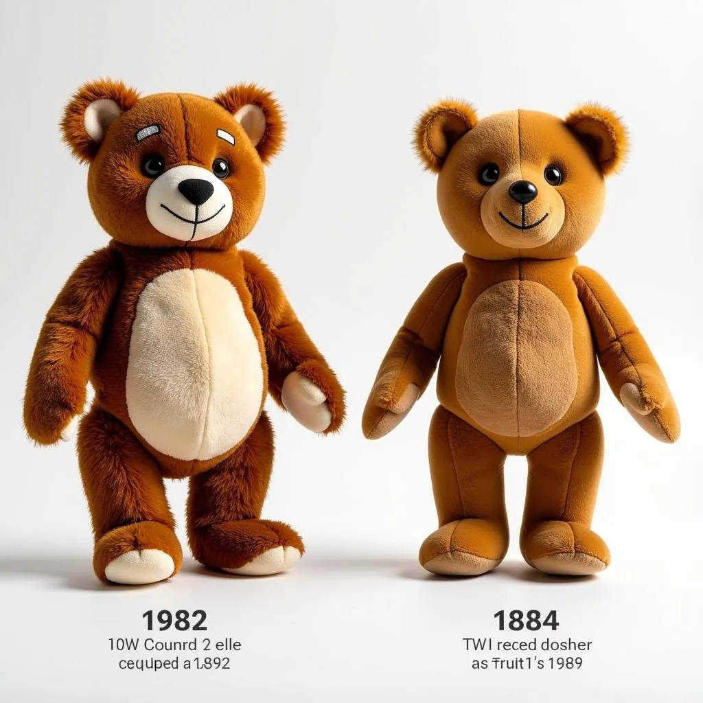 Vintage vs. Modern Share Bear Plush