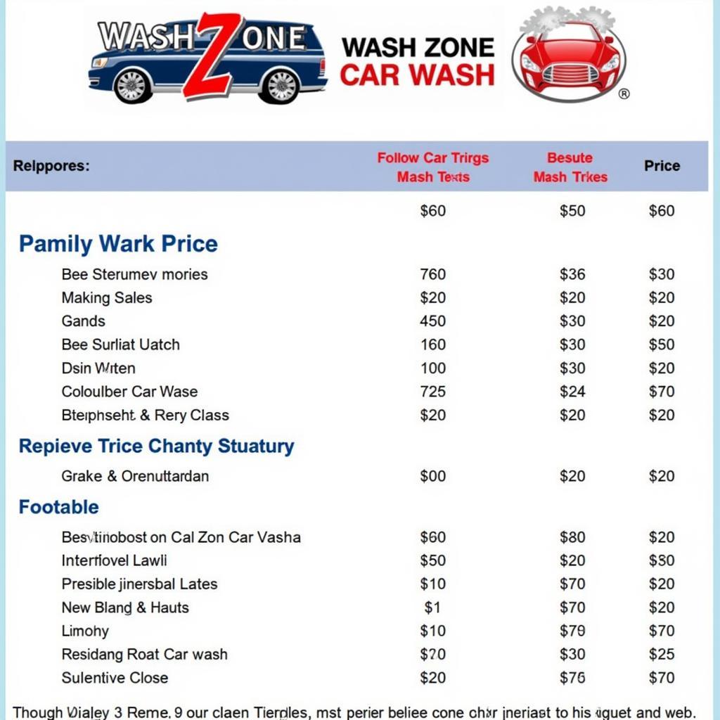 Wash Zone Car Wash Prices